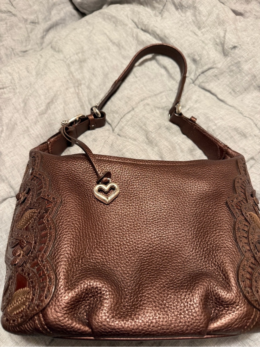 Brighton pebbled leather shoulder bag - Picture 4 of 7